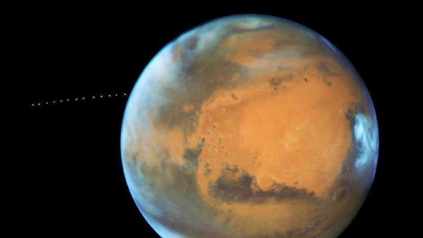 Hubble teleskobunun çektiği Mars görüntüsü